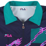 Fila - Blue Zip-Up Windbreaker 1990s 3X-Large Vintage Retro