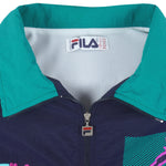 Fila - Blue Zip-Up Windbreaker 1990s 3X-Large Vintage Retro