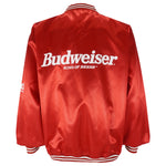 Vintage - Budweiser Button-Up Satin Jacket 1990s Large Vintage Retro