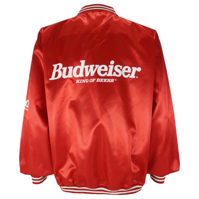 Budweiser - King Of Beers Button-Up Satin Jacket 1980s Large