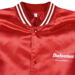 Vintage - Budweiser Button-Up Satin Jacket 1990s Large Vintage Retro