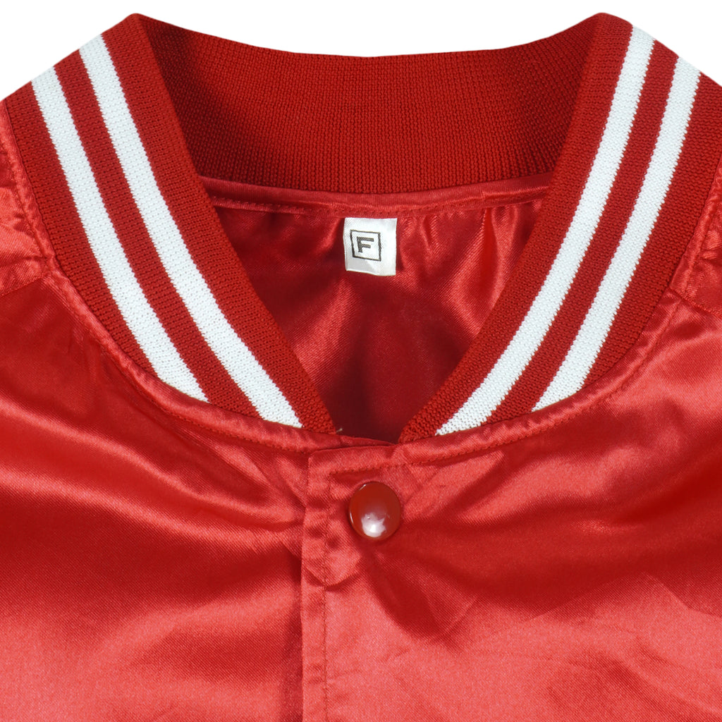 Vintage - Budweiser Button-Up Satin Jacket 1990s Large Vintage Retro