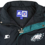 Starter - Philadelphia Eagles Hooded Jacket 1990s Large Vintage Retro Football