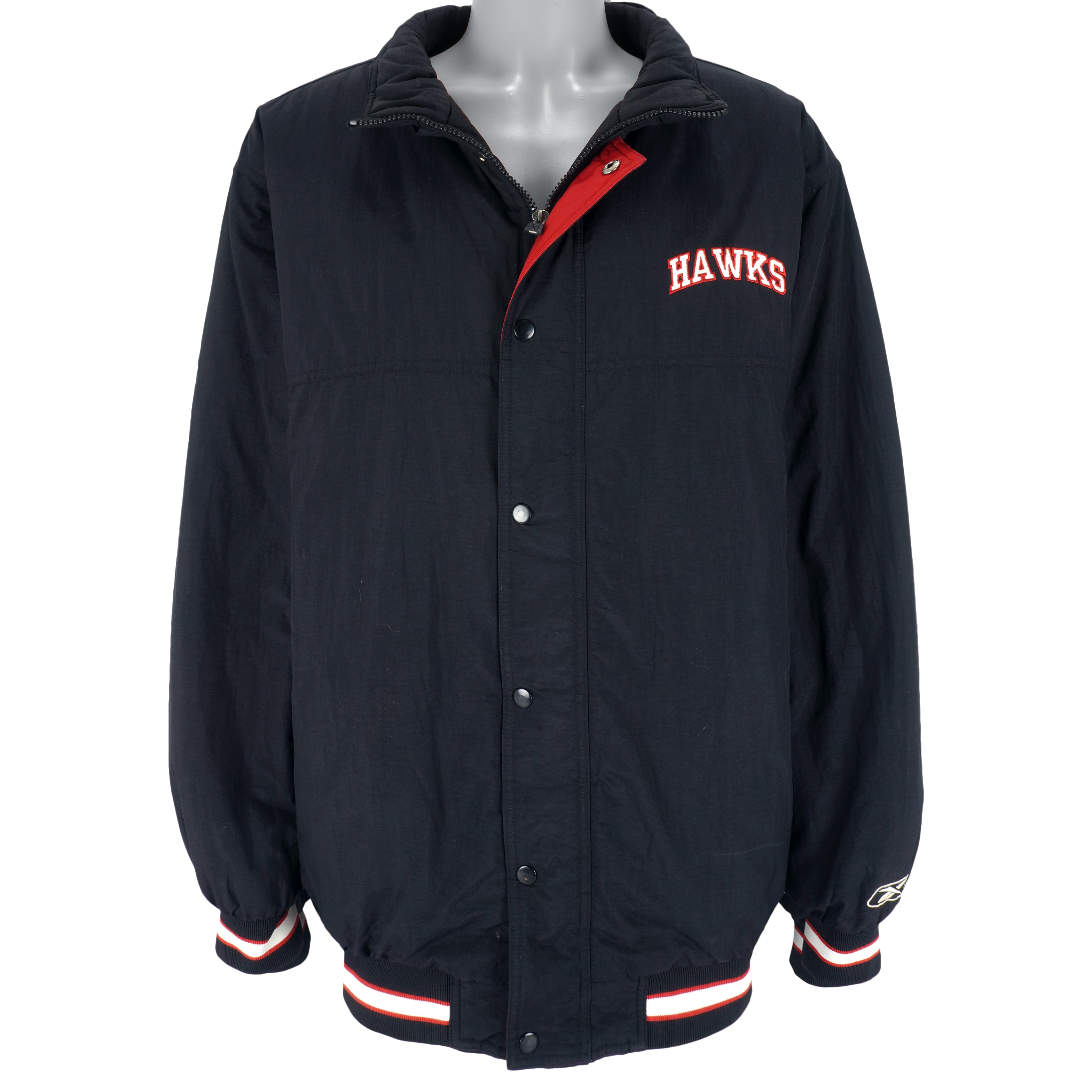 NBA - Atlanta Hawks Button & Zip-Up Jacket 1990s XX-Large Vintage Retro Basketball