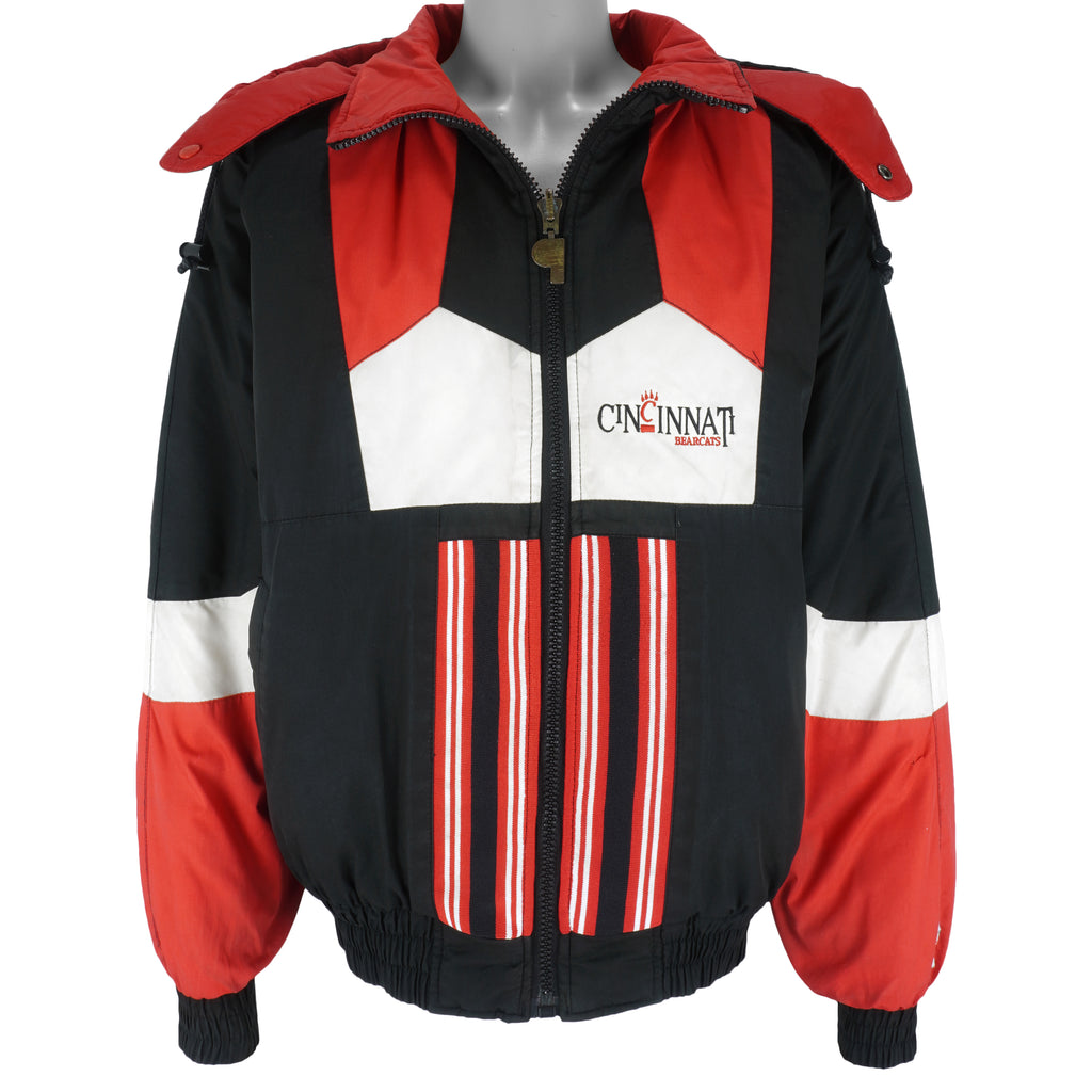 NCAA (Pro Player) - Cincinnati Bearcats Hooded Reversible Jacket 1990s Large Vintage Retro College