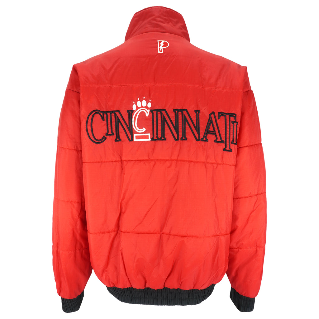 NCAA (Pro Player) - Cincinnati Bearcats Hooded Reversible Jacket 1990s Large Vintage Retro College