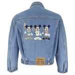 Disney (Donaldson) - Athletic Mickey Mouse Embroidered Denim Jacket 1990s Medium