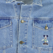 Disney (Donaldson) - Athletic Mickey Mouse Embroidered Jacket 1990s Medium Vintage Retro Sports