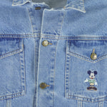 Disney (Donaldson) - Athletic Mickey Mouse Embroidered Jacket 1990s Medium Vintage Retro Sports