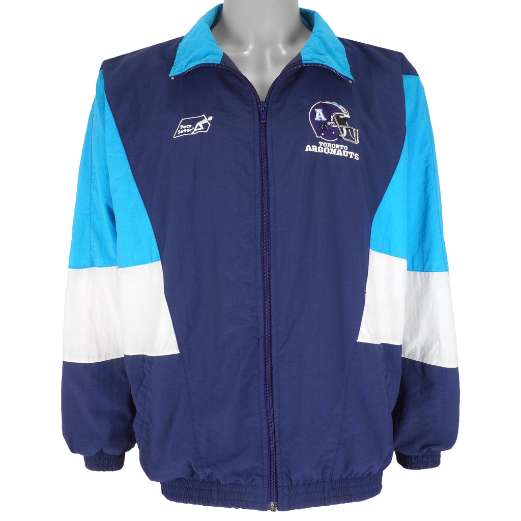 CFL (Pace Setter) - Toronto Argonauts Windbreaker 1990s X-Large Vintage Retro Football