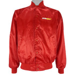 Vintage (Aubura) - Red Subway Sandwich Satin Jacket 1990s Medium