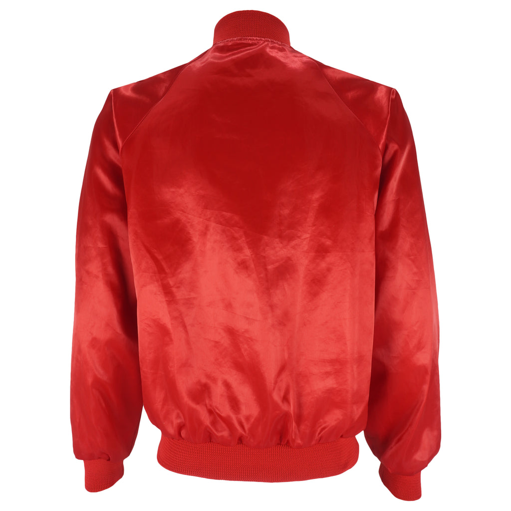 Vintage (Aubura) - Red Subway Satin Jacket 1990s Medium Vintage Retro