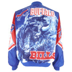 NFL (Chalk Line) - Buffalo Bills Button-up Jacket 1990s Large Vintage Retro Football