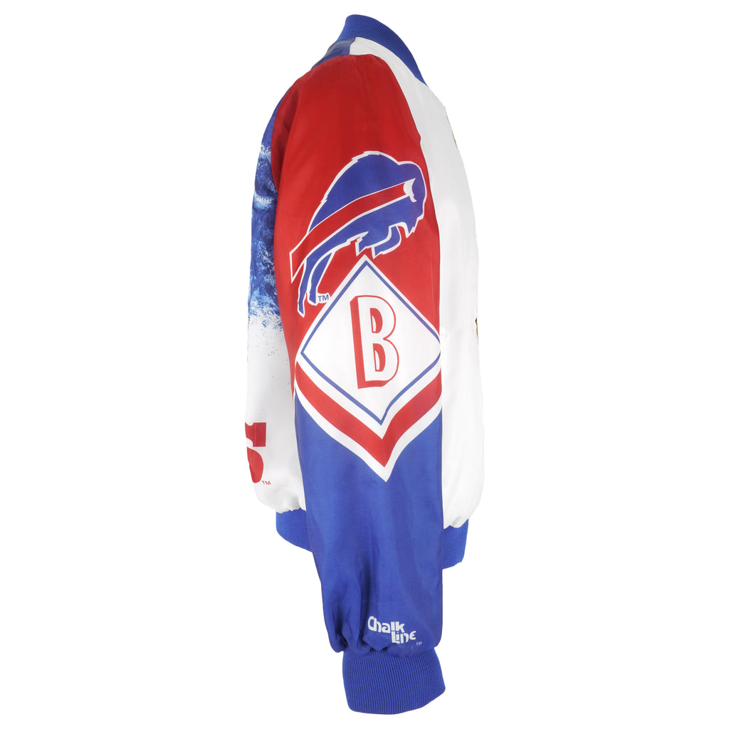NFL (Chalk Line) - Buffalo Bills Button-up Jacket 1990s Large Vintage Retro Football