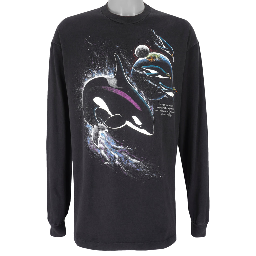 Vintage - Galaxy Sea Life Long Sleeved Shirt 1990s X-Large Vintage Retro