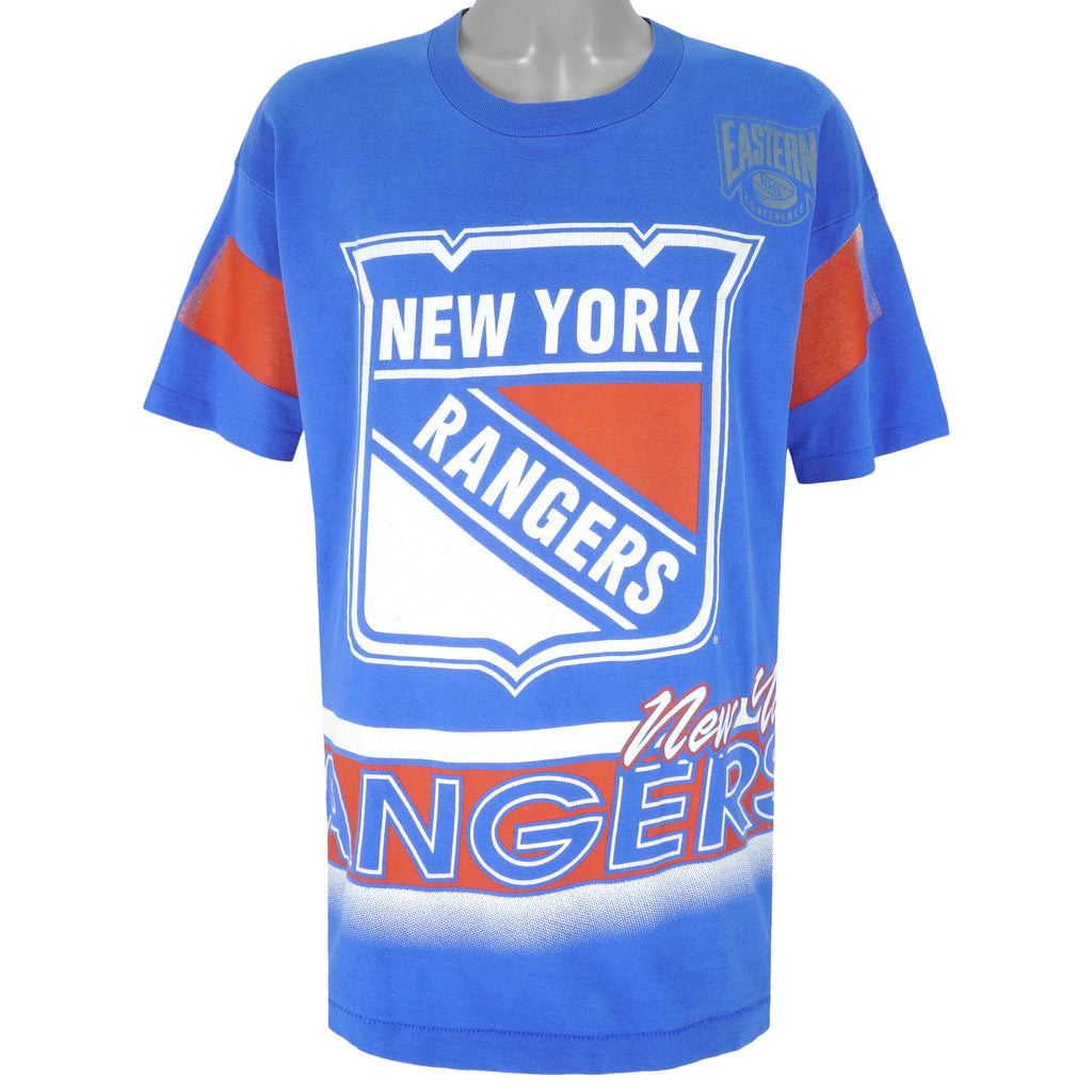 NHL (Salem) - New York Rangers Big logo T-Shirt 1994 X-Large Vintage Retro Hockey