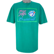 MLB (Waves) - Green Toronto Blue Jays T-shirt 1990 X-Large Vintage Retro Baseball