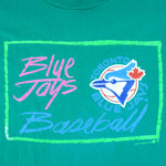 MLB (Waves) - Green Toronto Blue Jays T-shirt 1990 X-Large Vintage Retro Baseball