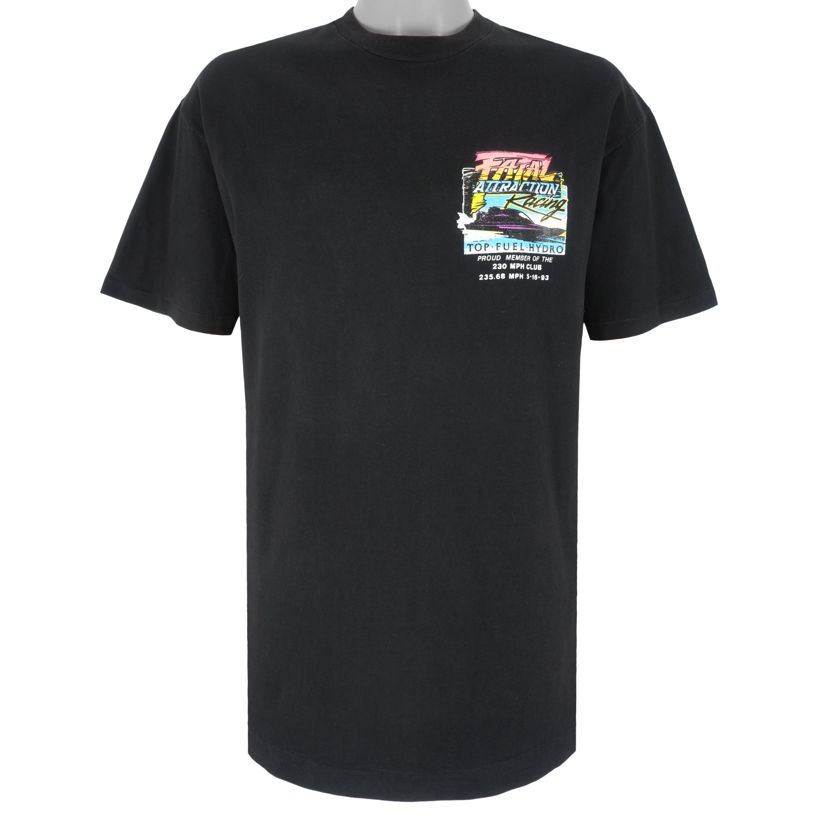 Vintage (Hanes) - Fatal Attraction Racing T-Shirt 1990s Large Vintage Retro