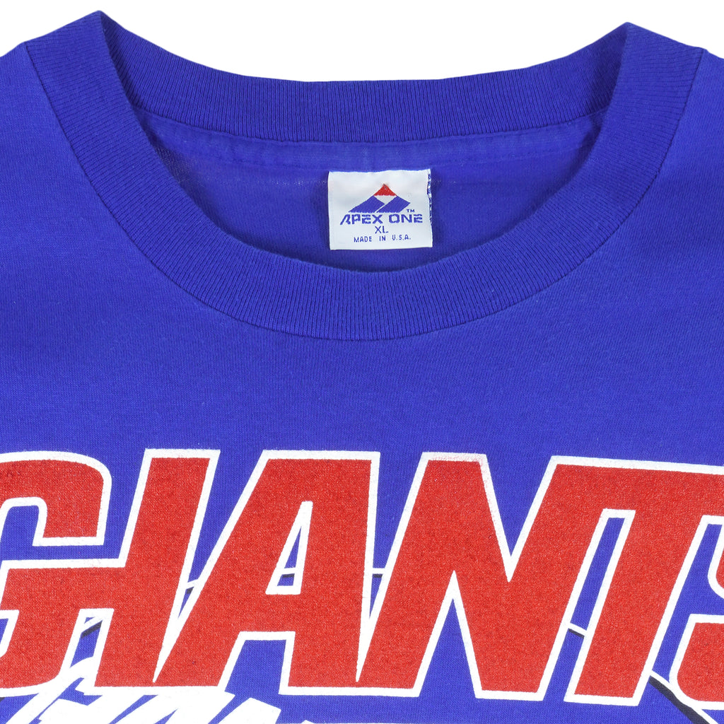 NFL (Apex One) - New York Giants Big Logo T-Shirt 1994 X-Large Vintage Retro Football