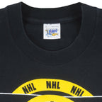 NHL (Fan Sports Wear) - Boston Bruins Big Logo T-Shirt 1990s Large Vintage Retro Hockey