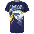 NFL (Magic Johnson T's) - Blue San Diego Chargers T-Shirt 1994 Large