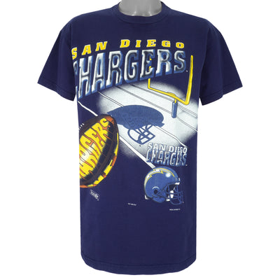 NFL (Magic Johnson T's) - Blue San Diego Chargers T-Shirt 1994 Large