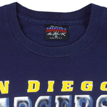 NFL (Magic Johnson T's) - Blue San Diego Chargers T-Shirt 1994 Large