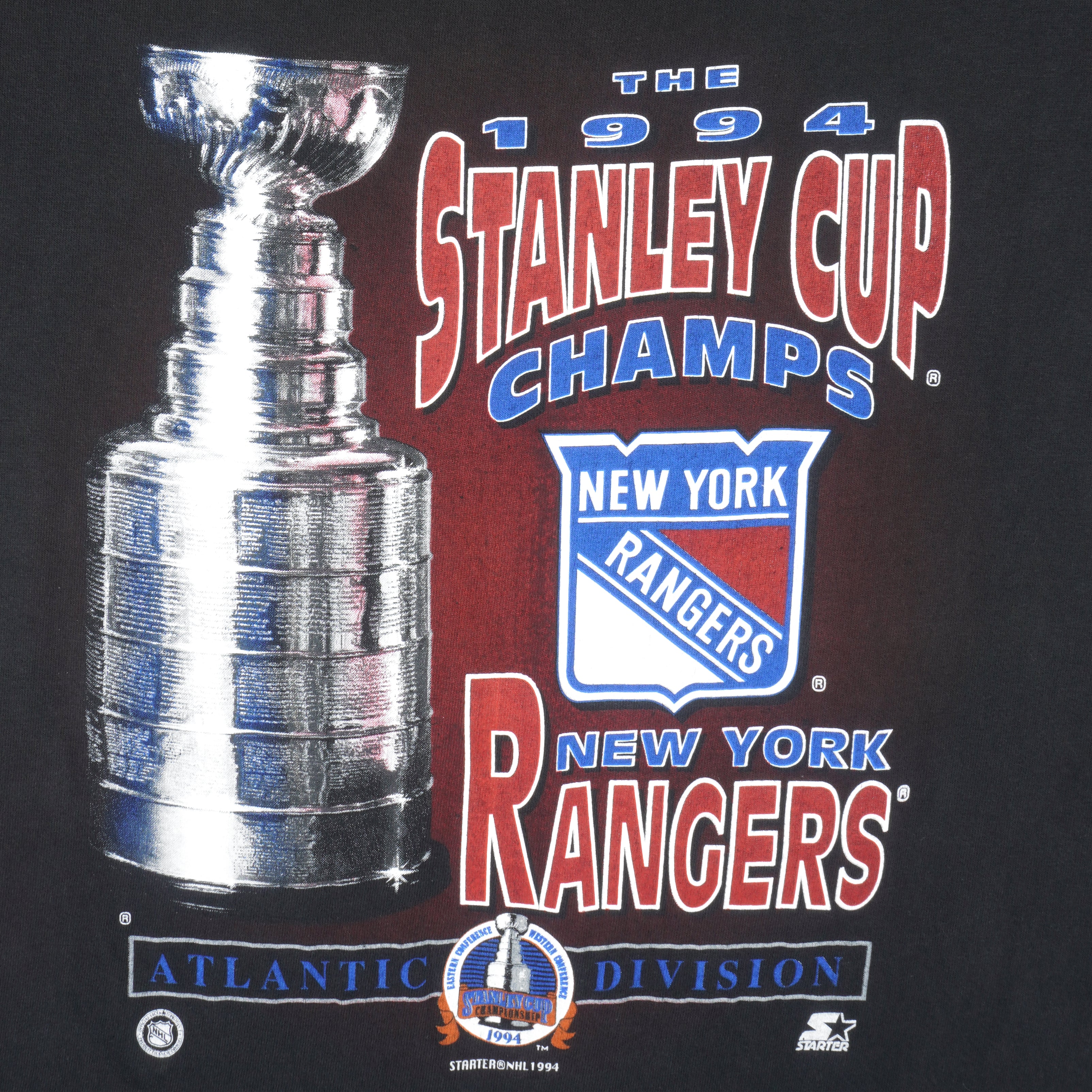 Starter - Rangers Team Players Stanley Cup Champions T-Shirt 1994 Medium Vintage Retro Hockey