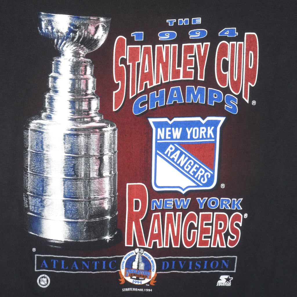 Starter - Rangers Team Players Stanley Cup Champions T-Shirt 1994 Medium Vintage Retro Hockey