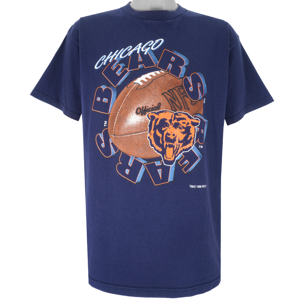 NFL (Logo 7) - Chicago Bears Big Logo T-Shirt 1996 X-Large Vintage Retro Football