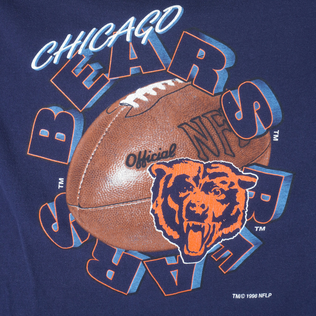 NFL (Logo 7) - Chicago Bears Big Logo T-Shirt 1996 X-Large Vintage Retro Football