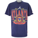 MLB (Nutmeg) - Atlanta Braves Big Logo T-Shirt 1992 X-Large Vintage Retro Baseball