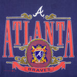 MLB (Nutmeg) - Atlanta Braves Big Logo T-Shirt 1992 X-Large Vintage Retro Baseball