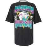 NHL (Softwear) - Anaheim Mighty Ducks Big Logo T-Shirt 1993 Large Vintage Retro Hockey