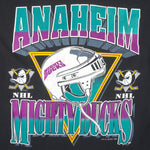 NHL (Softwear) - Anaheim Mighty Ducks Big Logo T-Shirt 1993 Large Vintage Retro Hockey