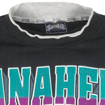 NHL (Softwear) - Anaheim Mighty Ducks Big Logo T-Shirt 1993 Large Vintage Retro Hockey