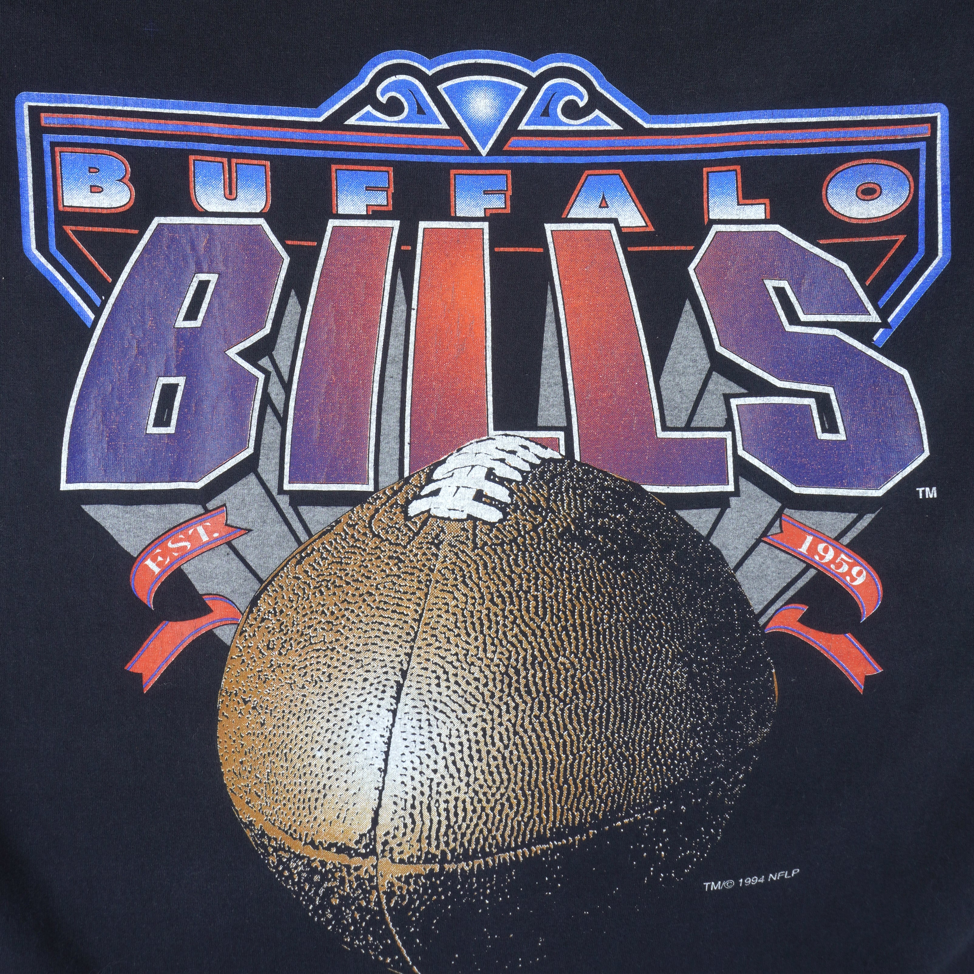 NFL - Buffalo Bills Big Logo T-Shirt 1994 X-Large Vintage Retro Football