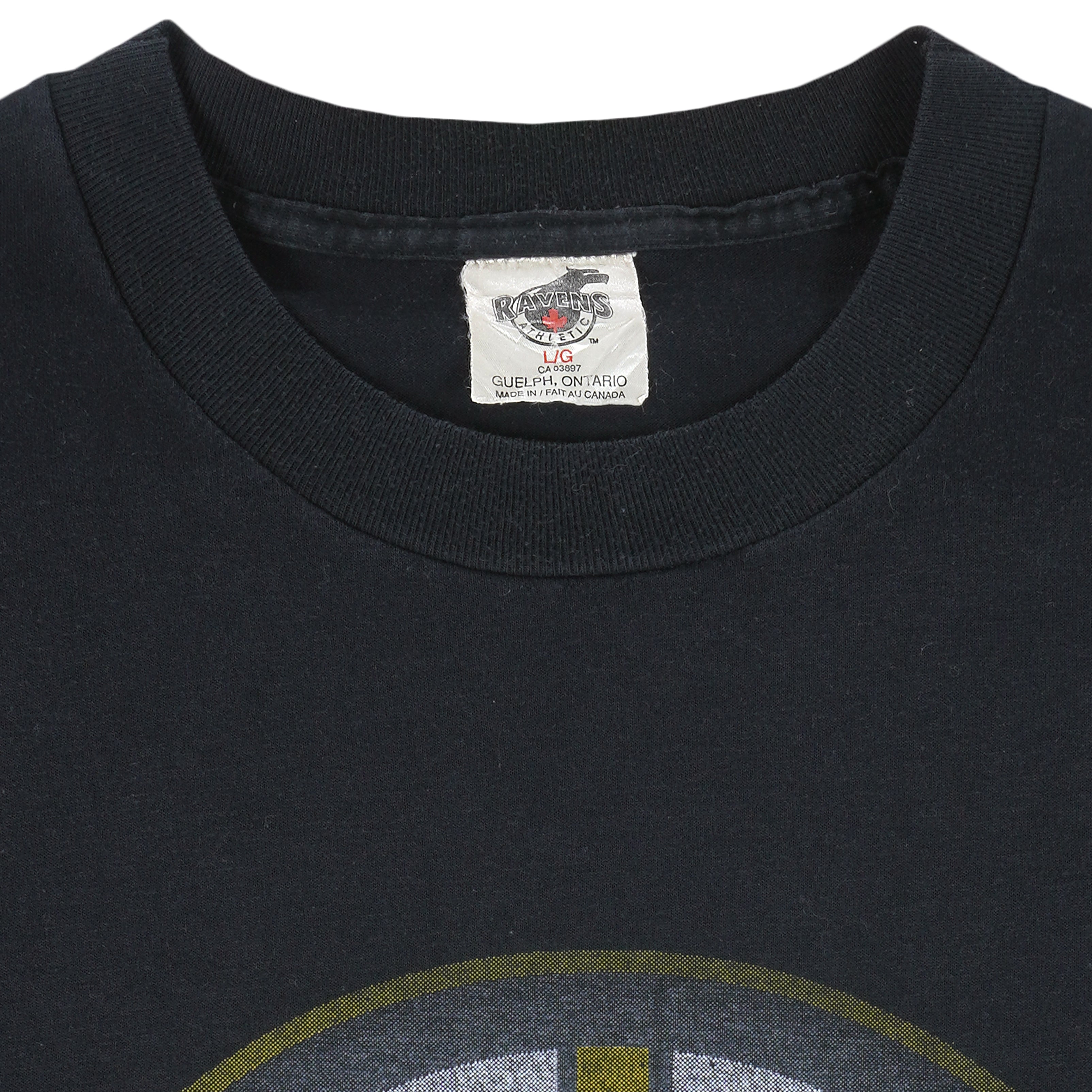 NHL (Ravens) - Boston Bruins Big Logo T-Shirt 1990s Large Vintage Retro Hockey
