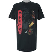 NFL (Salem) - Black San Francisco 49ers T-Shirt 1990s X-Large Vintage Retro Football