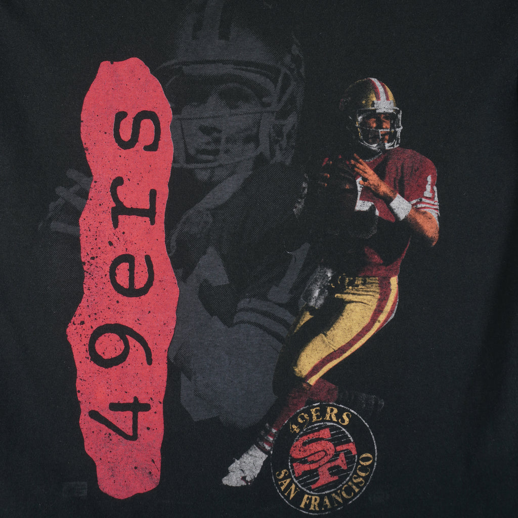 NFL (Salem) - Black San Francisco 49ers T-Shirt 1990s X-Large Vintage Retro Football