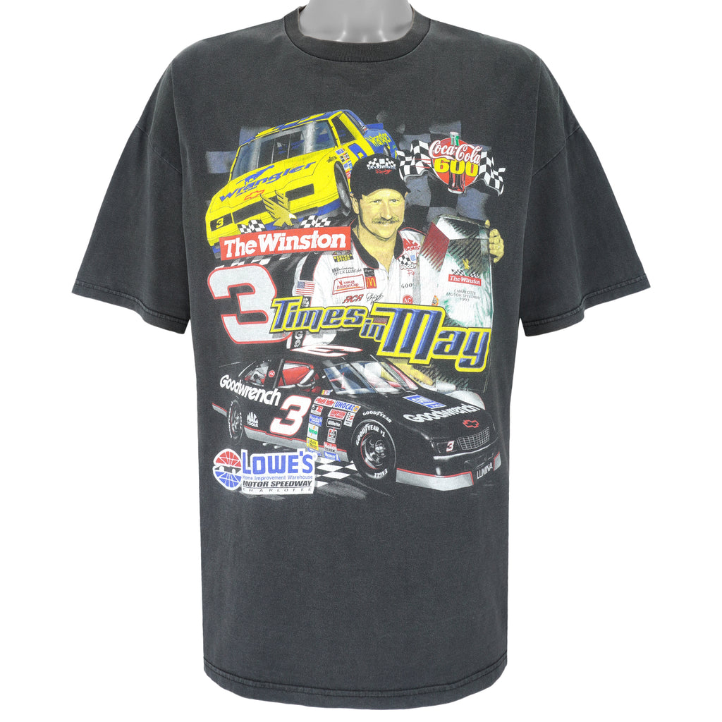 NASCAR (Chase) - Dale Earnhardt 3 Time Champions T-Shirt 1990s X-Large Vintage Retro