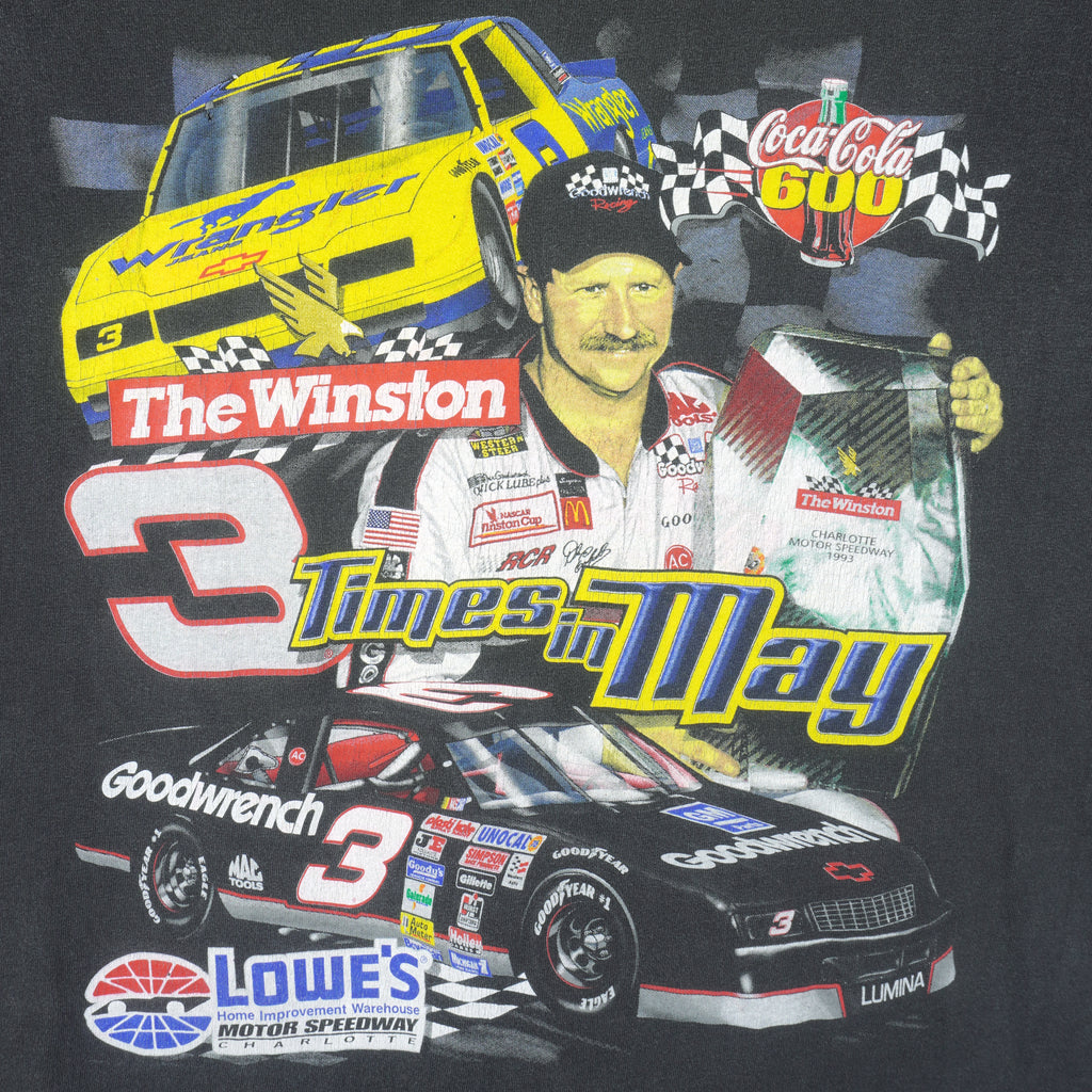 NASCAR (Chase) - Dale Earnhardt 3 Time Champions T-Shirt 1990s X-Large Vintage Retro