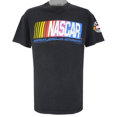 NASCAR (Hanes) - Black Motorsport Racing T-Shirt 1990s Large