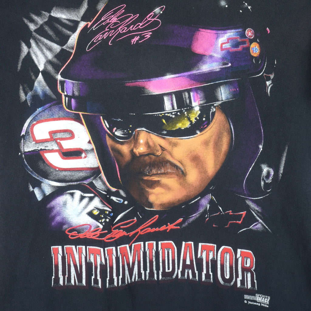 NASCAR (Nutmeg)- The Intimidator Dale Earnhardt T-Shirt 1990s Large Vintage Retro