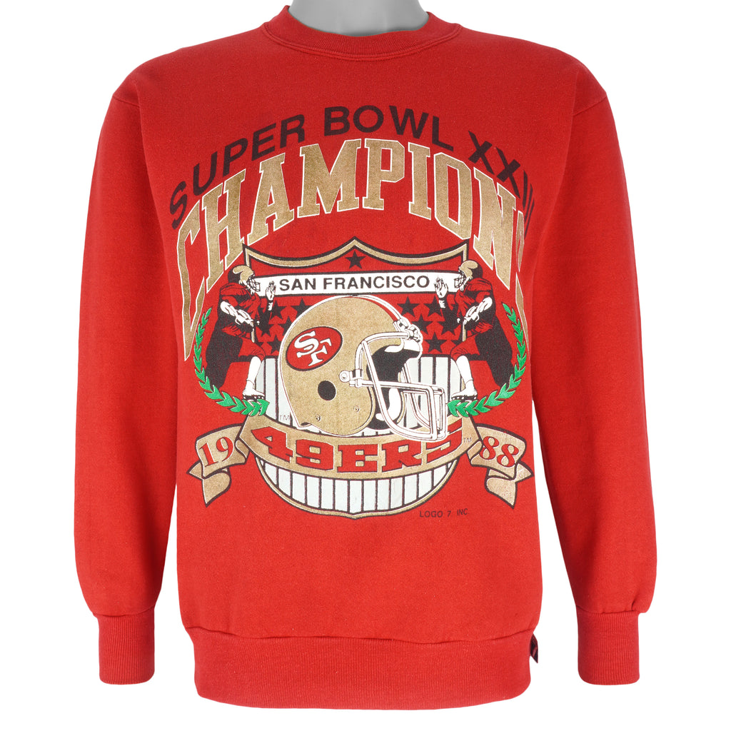 NFL (Logo 7) - San Francisco 49ers Super Bowl 23th Sweatshirt 1988 Medium Vintage Retro Football