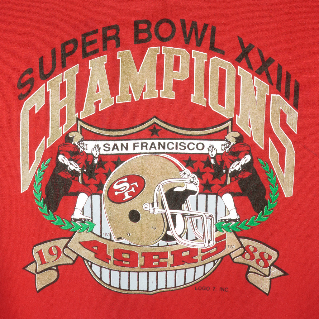 NFL (Logo 7) - San Francisco 49ers Super Bowl 23th Sweatshirt 1988 Medium Vintage Retro Football