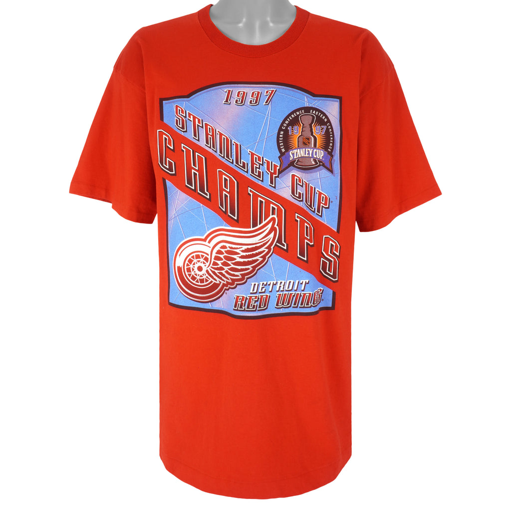 NHL (Pro Player) - Detroit Red Wings Championship T-Shirt 1997 XX-Large Vintage Retro Hockey