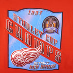 NHL (Pro Player) - Detroit Red Wings Championship T-Shirt 1997 XX-Large Vintage Retro Hockey