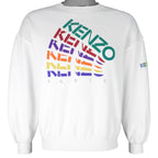 Kenzo - White Kenzo Paris Crew Neck Sweatshirt 1990s Medium Vintage Retro